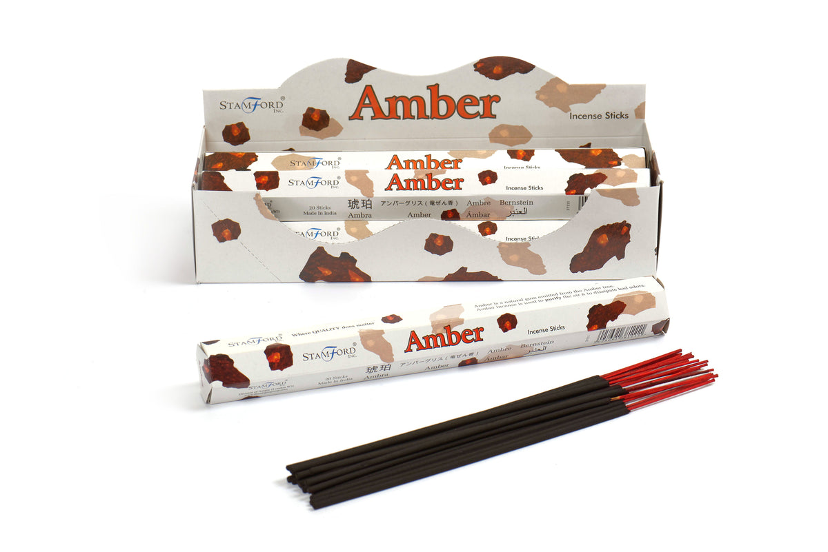Amber Premium Incense Sticks - Spiru-shop.nl