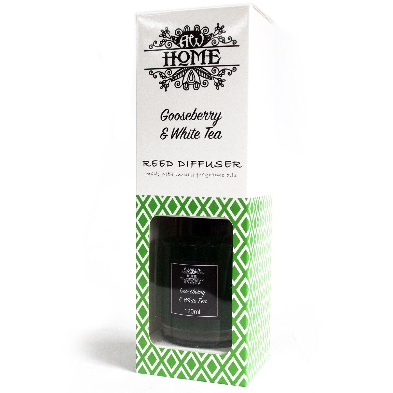 120ml Reed Diffuser - Gooseberry & White Tea - Spiru-shop.nl