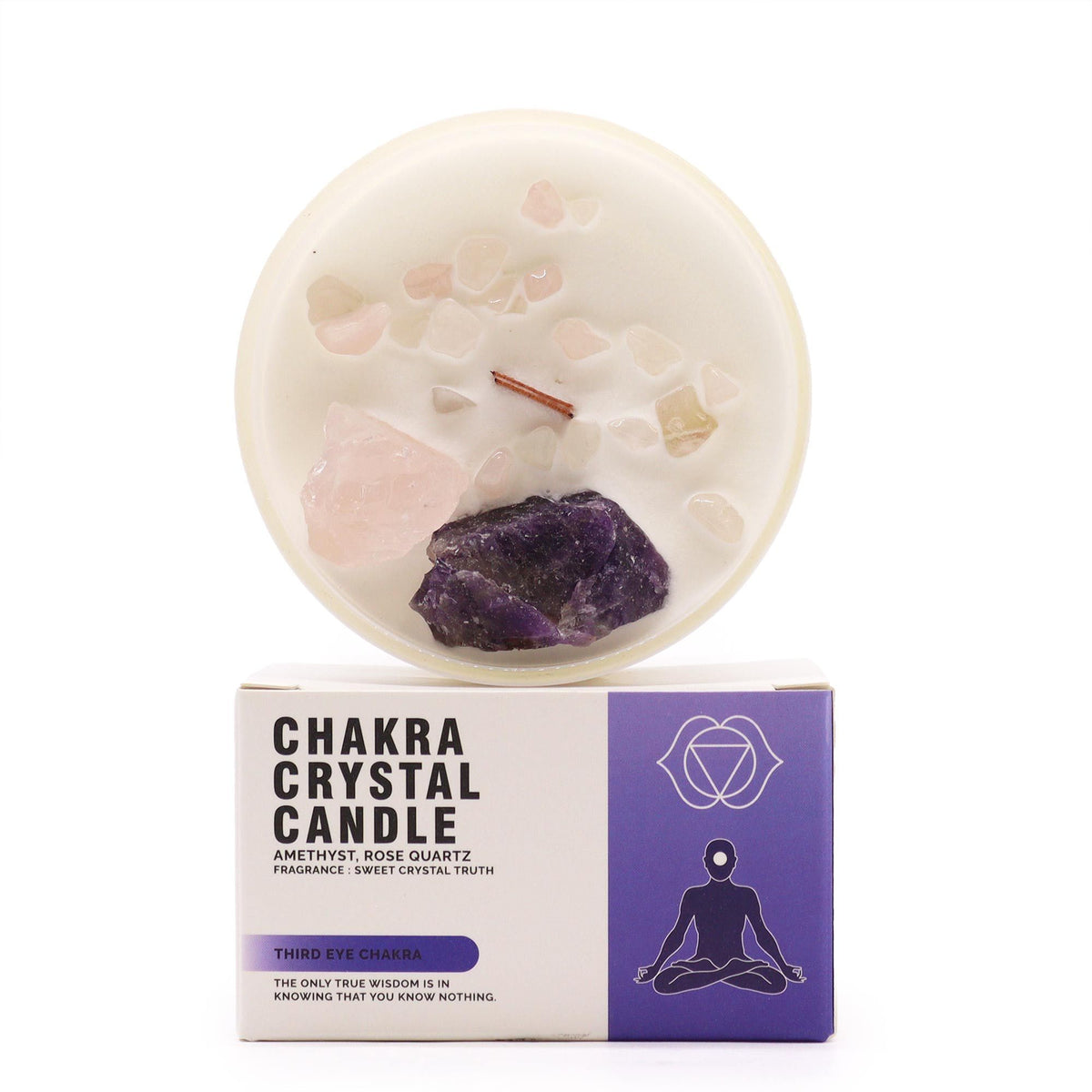 Chakra Crystal Candles - Third Eye Chakra - Spiru-shop.nl