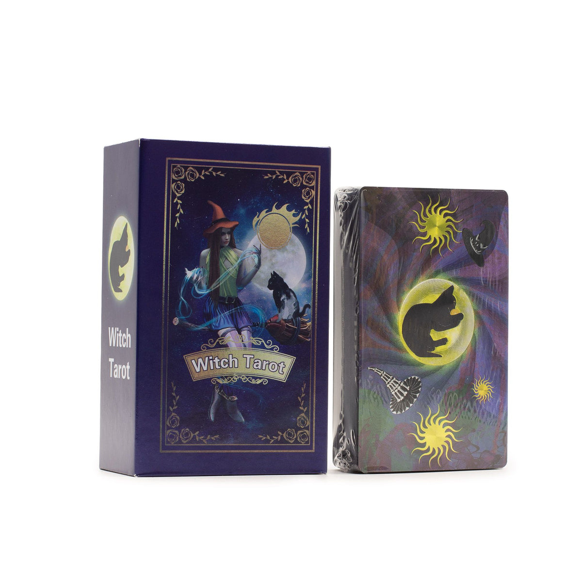 Purple Foil Tarot Card Set - Witch Tarot - with booklet - Spiru-shop.nl