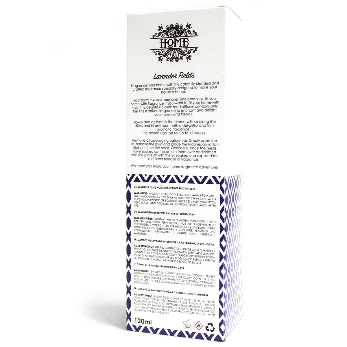 120ml Reed Diffuser - Lavender Fields - Spiru-shop.nl