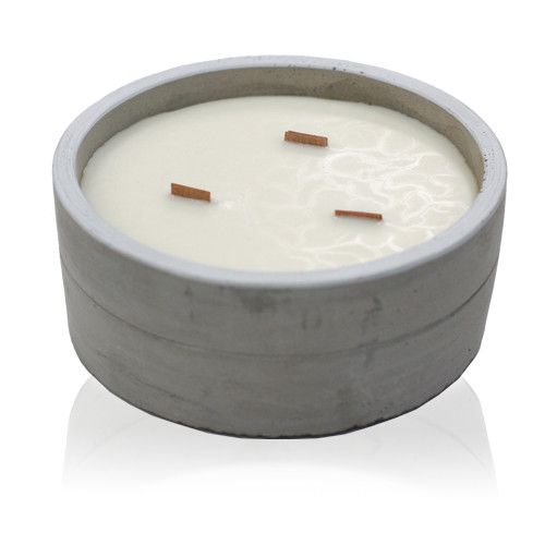 Large Concrete Soy Candle - Crushed Vanilla & Orange - Spiru-shop.nl