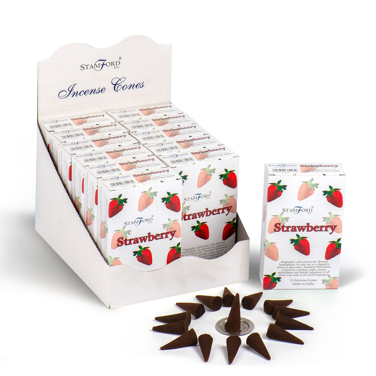 Strawberry Incense Cones - Spiru-shop.nl