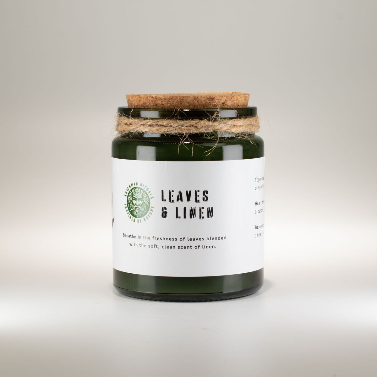 Greenman Woodwick Soy Candle - Leaves and Linen - Spiru-shop.nl