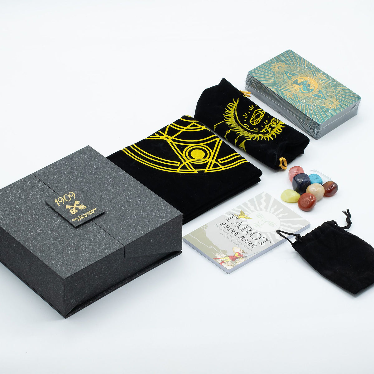 Gold & Turqoice Foil Tarot Card - Gift Set - Spiru-shop.nl