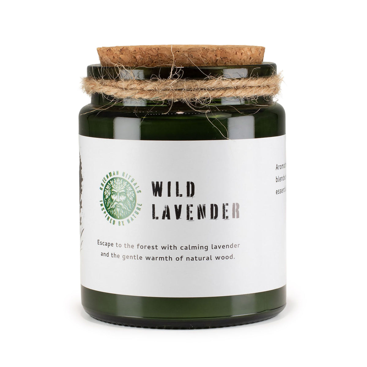 Greenman Woodwick Soy Candle - Wild Lavender - Spiru-shop.nl