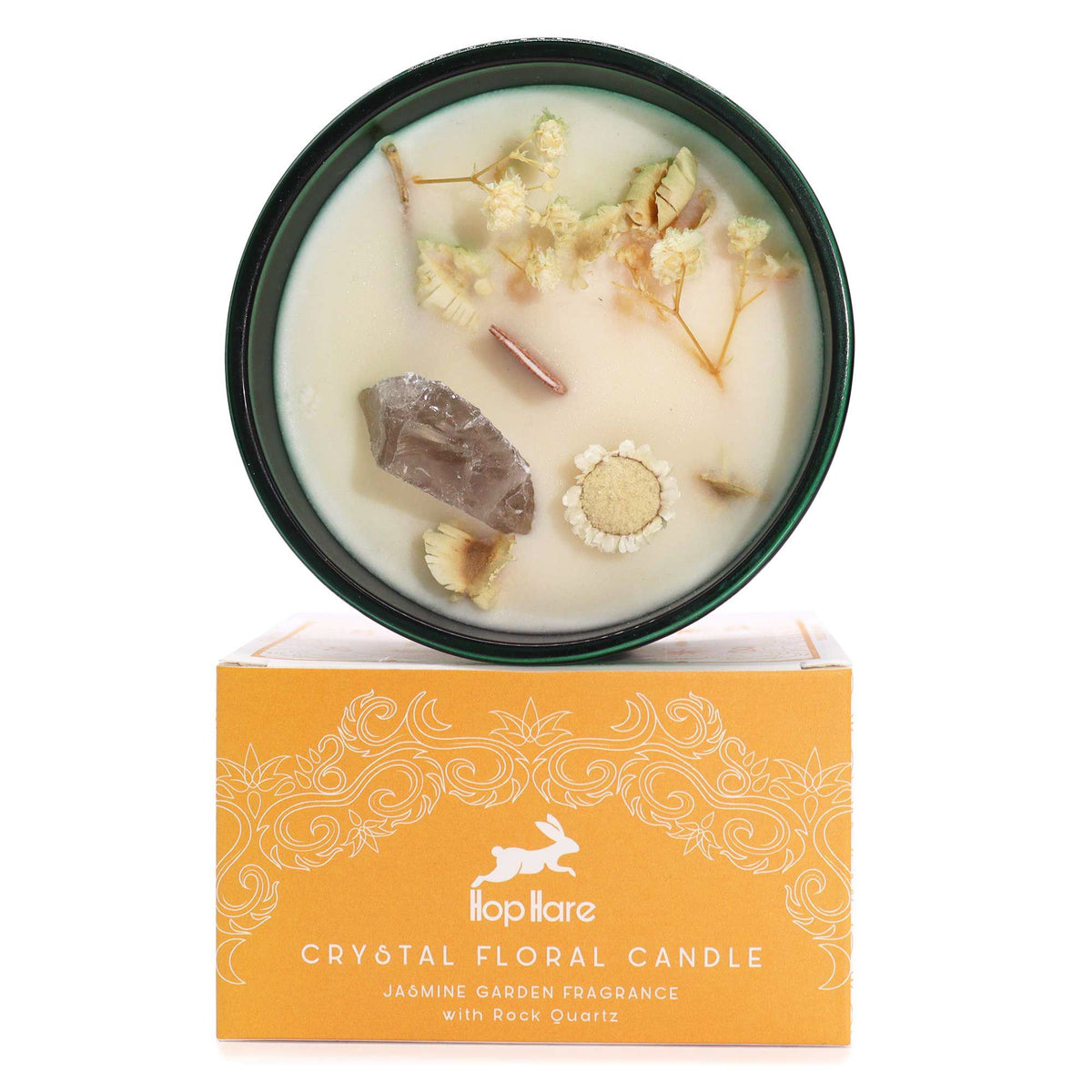 Hop Hare Crystal Magic Flower Candle - The Lion - Spiru-shop.nl
