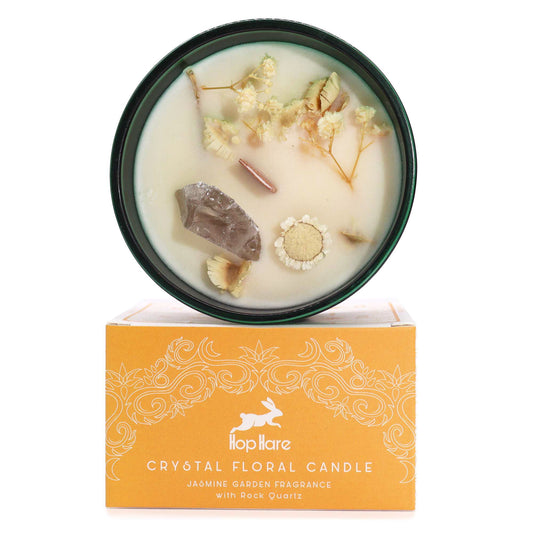 Hop Hare Crystal Magic Flower Candle - The Lion - Spiru-shop.nl