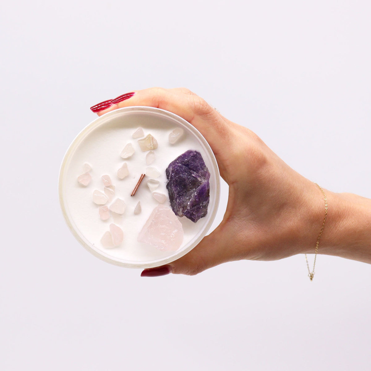 Chakra Crystal Candles - Third Eye Chakra - Spiru-shop.nl