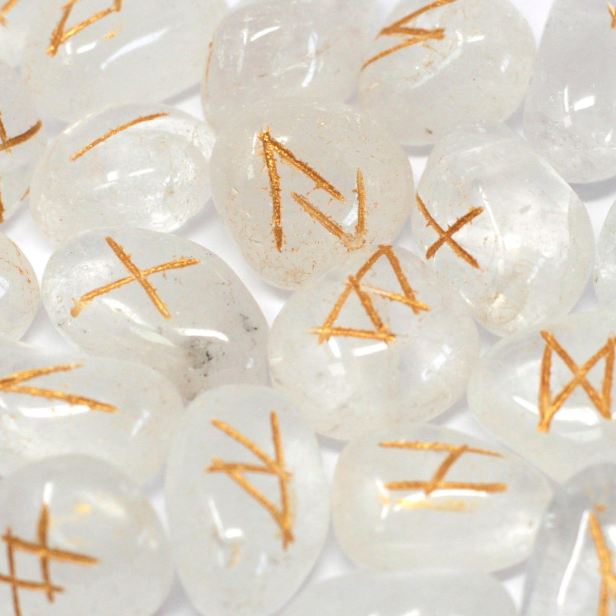 Indian Runes in Pouch - Crystal - Spiru-shop.nl