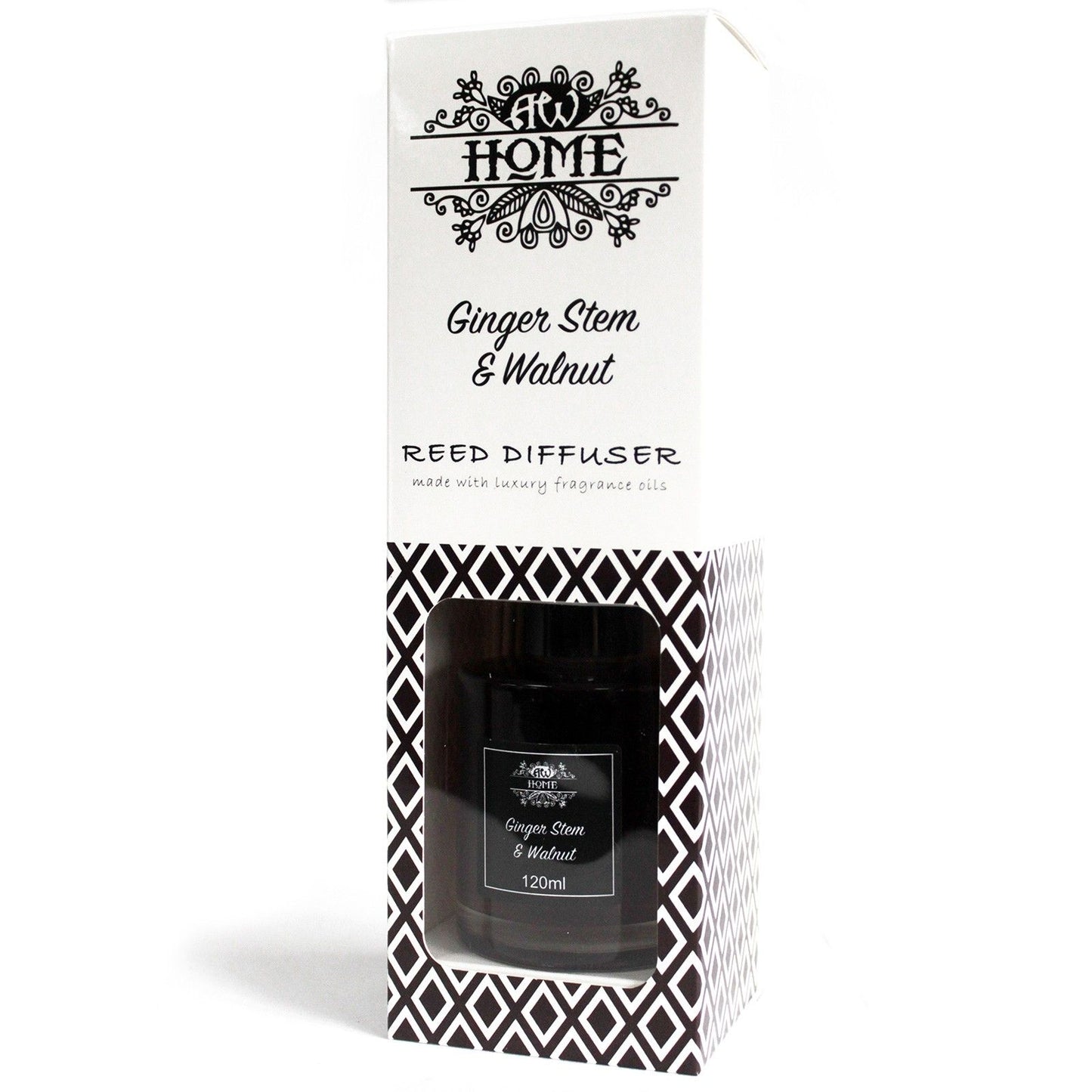 120ml Reed Diffuser - Ginger Stem & Walnut - Spiru-shop.nl