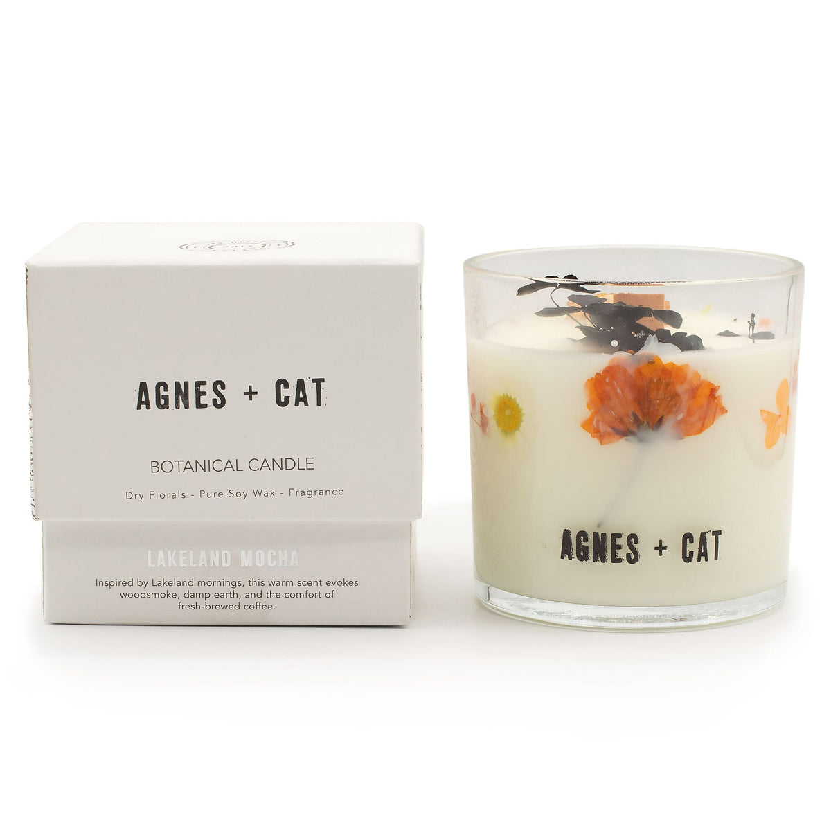 Agnes + Cat Botanical Soy Wax Candle - Lakeland Mocha - Spiru-shop.nl