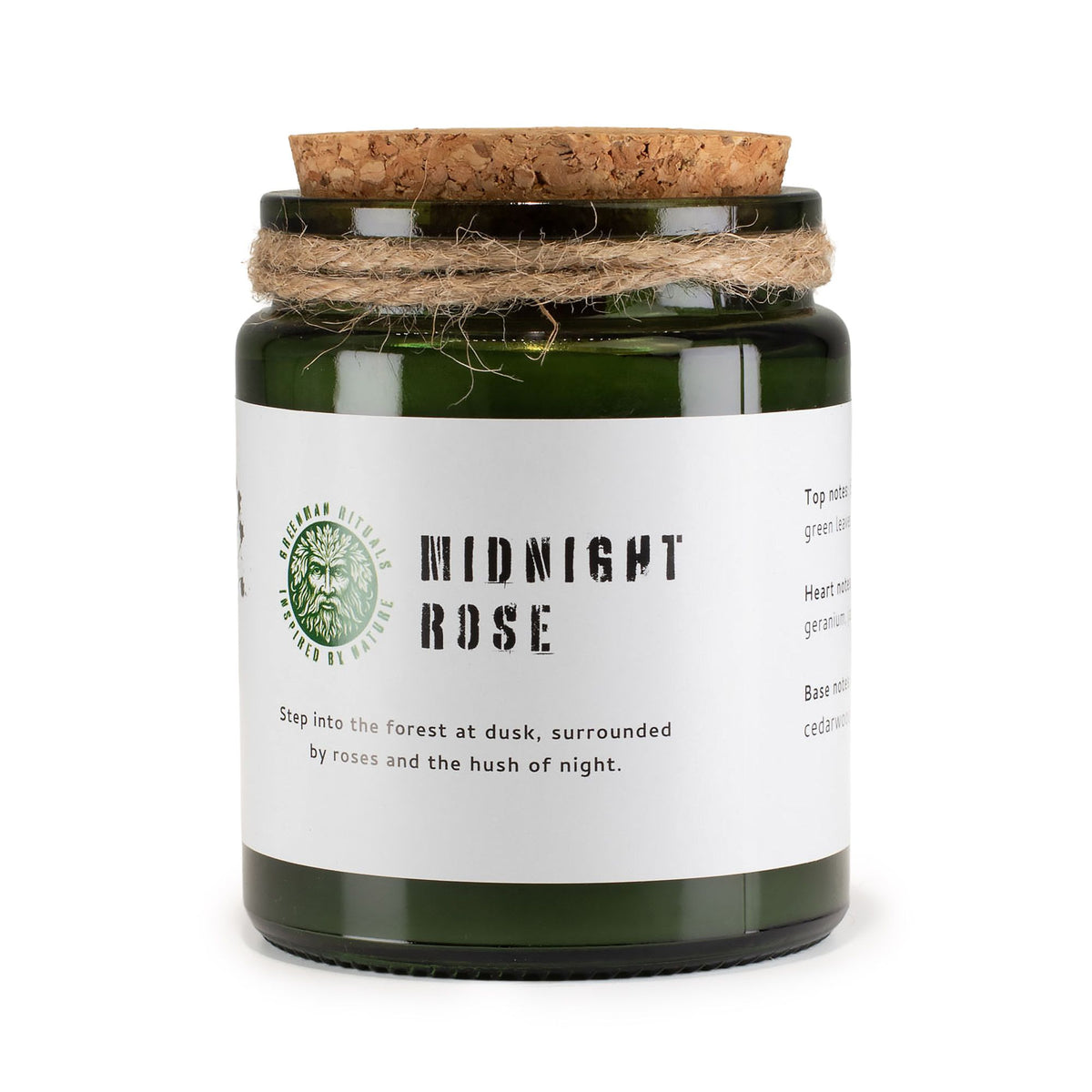 Greenman Woodwick Soy Candle - Midnight Rose - Spiru-shop.nl