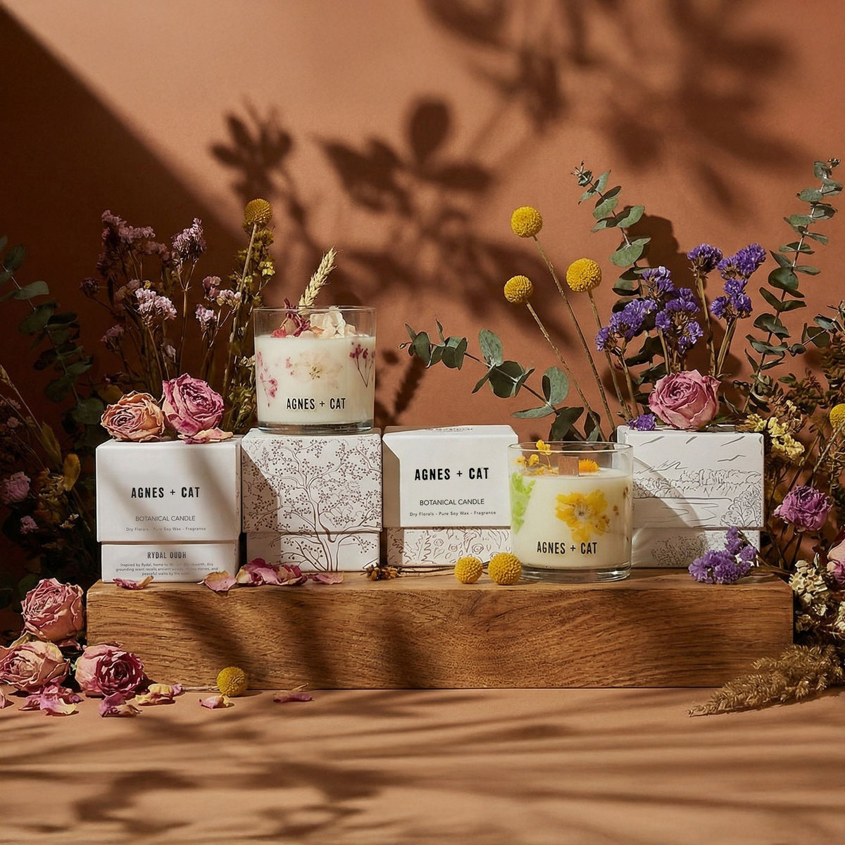 Agnes + Cat Botanical Soy Wax Candle - Seasalt & Moss - Spiru-shop.nl