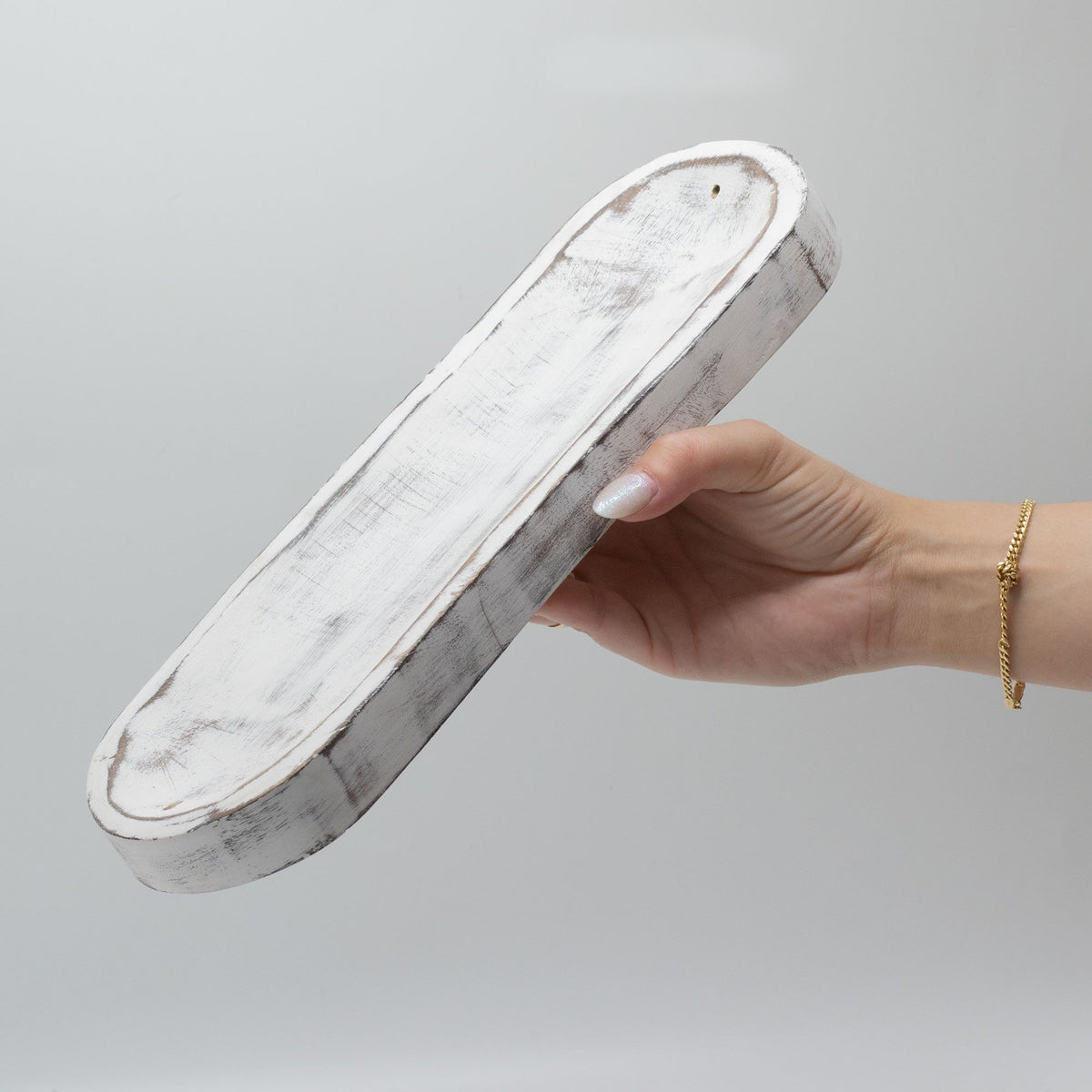 Large Incense Tray 30x10cm - Classic Whitewash - Spiru-shop.nl