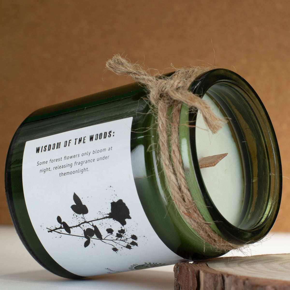 Greenman Woodwick Soy Candle - Midnight Rose - Spiru-shop.nl