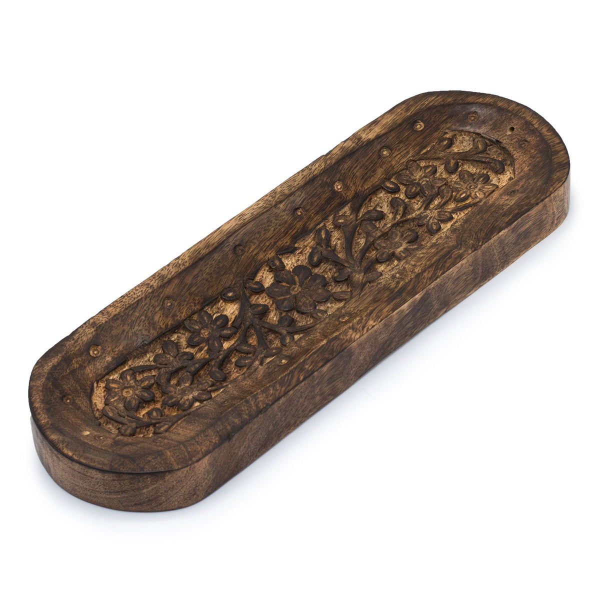Large Incense Tray 30x10cm - Flower Design - Spiru-shop.nl