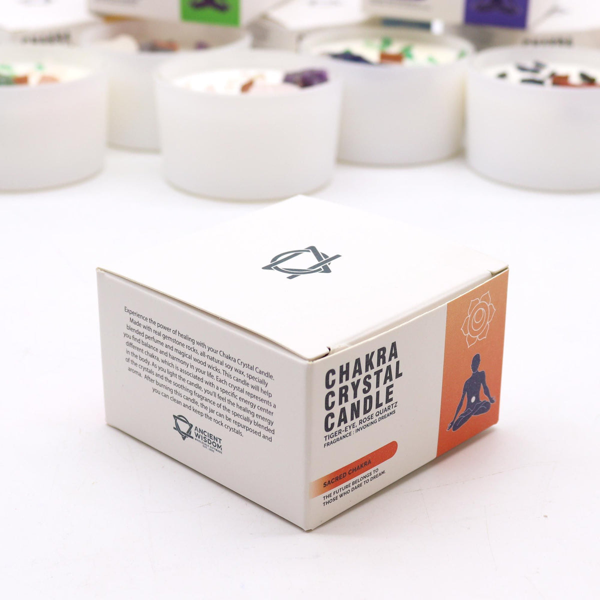 Chakra Crystal Candles - Sacred Chakra - Spiru-shop.nl