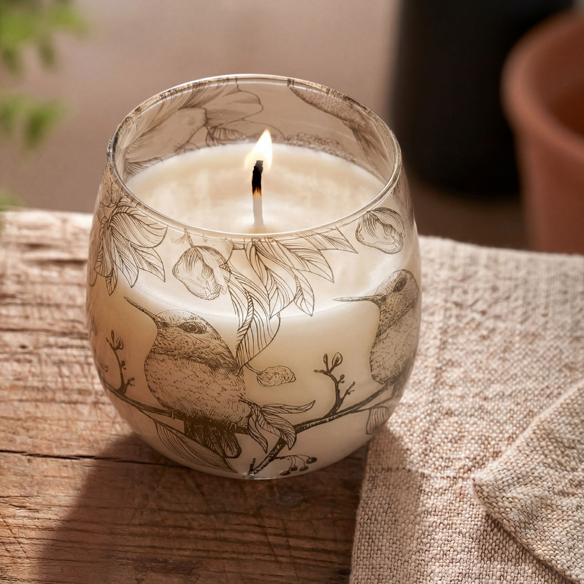 Medium Glass Jar Candles - Drawn by Flame - Spiru-shop.nl