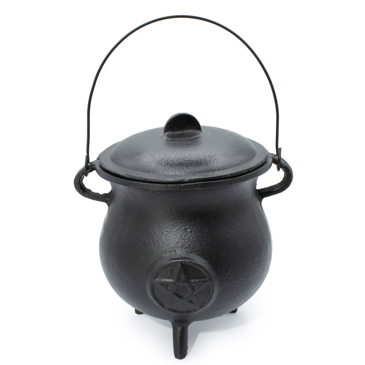 Extra Huge Cast Iron Cauldron with Pentagram 23x18cm (at least 4kg)