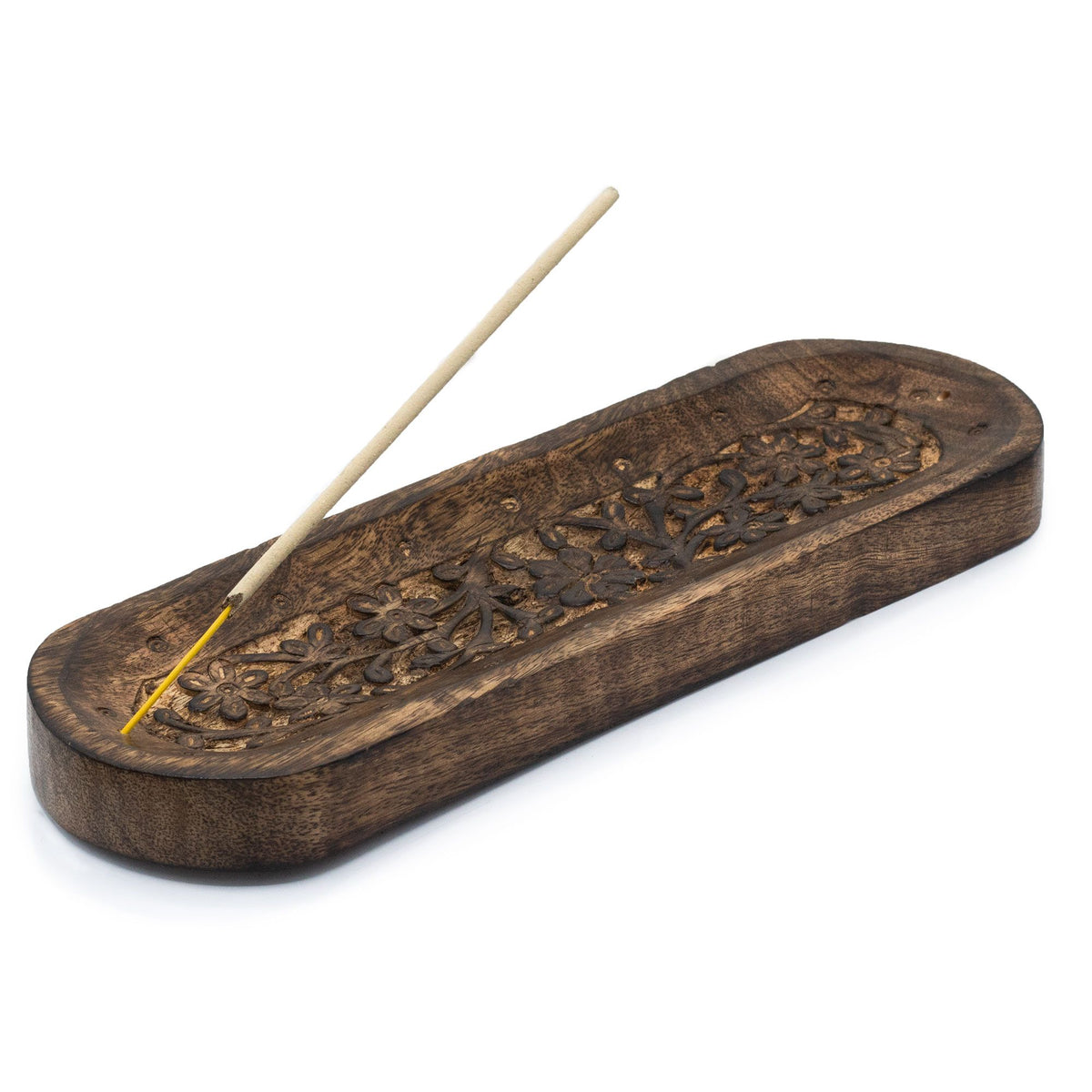 Large Incense Tray 30x10cm - Flower Design - Spiru-shop.nl
