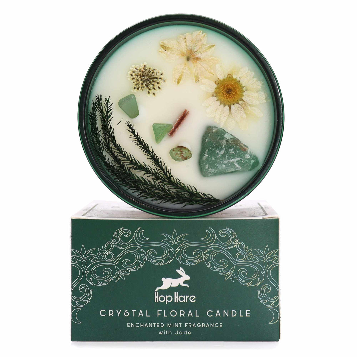 Hop Hare Crystal Magic Flower Candle - The Magician - Spiru-shop.nl