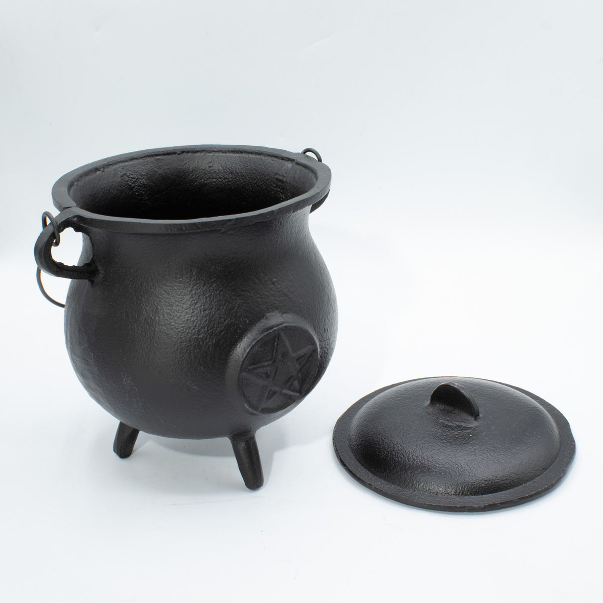 Extra Huge Cast Iron Cauldron with Pentagram 23x18cm (at least 4kg)