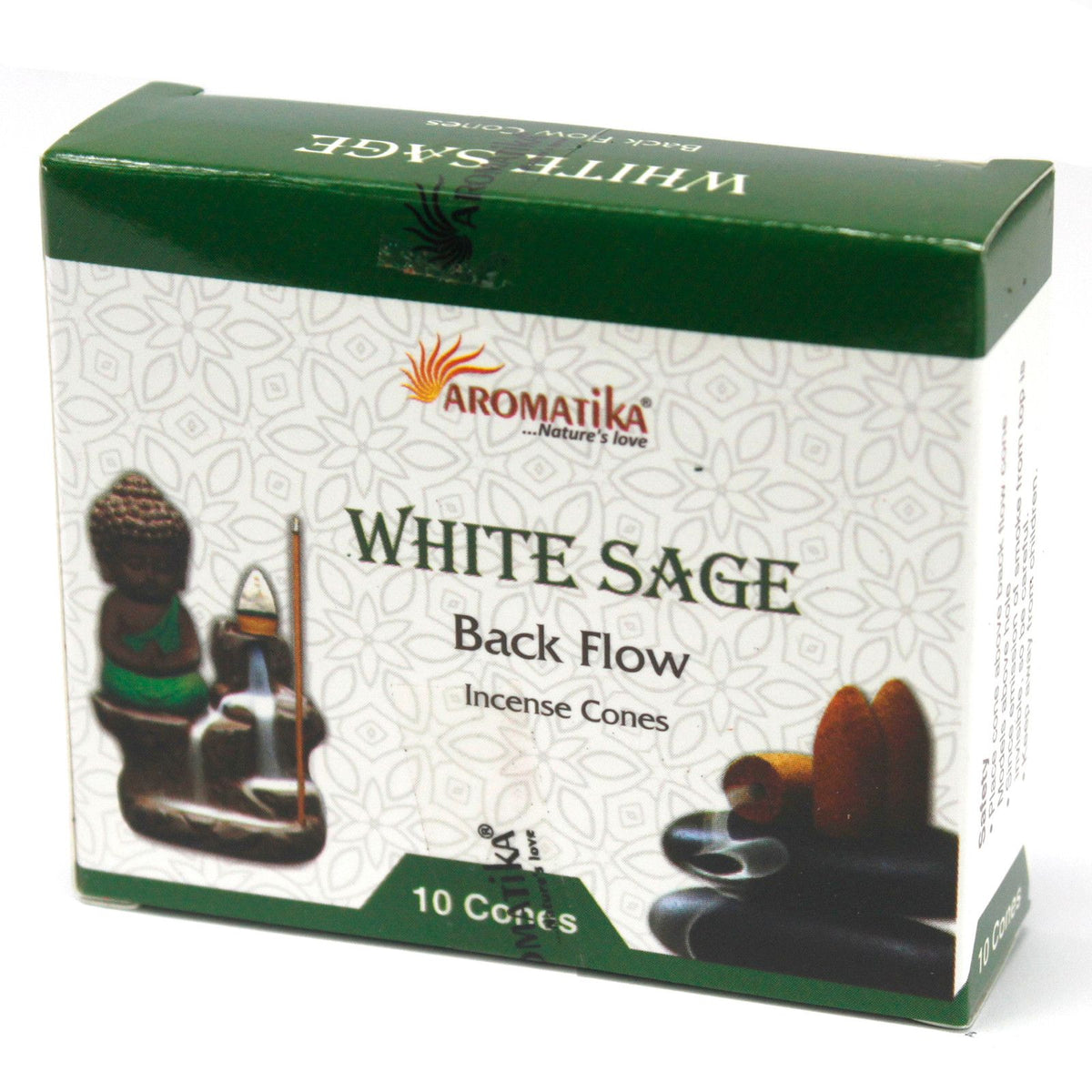 Aromatica Backflow Incense Cones - White Sage - Spiru-shop.nl