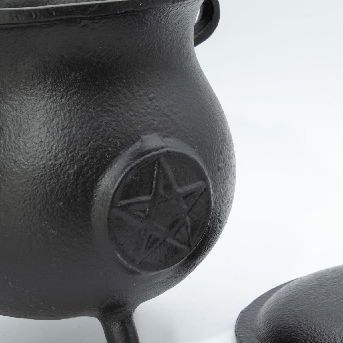 Extra Huge Cast Iron Cauldron with Pentagram 23x18cm (at least 4kg)