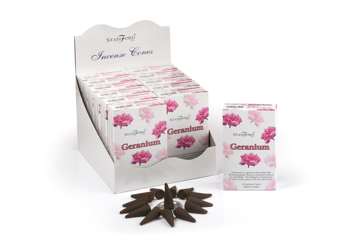 Geranium Incense Cones - Spiru-shop.nl