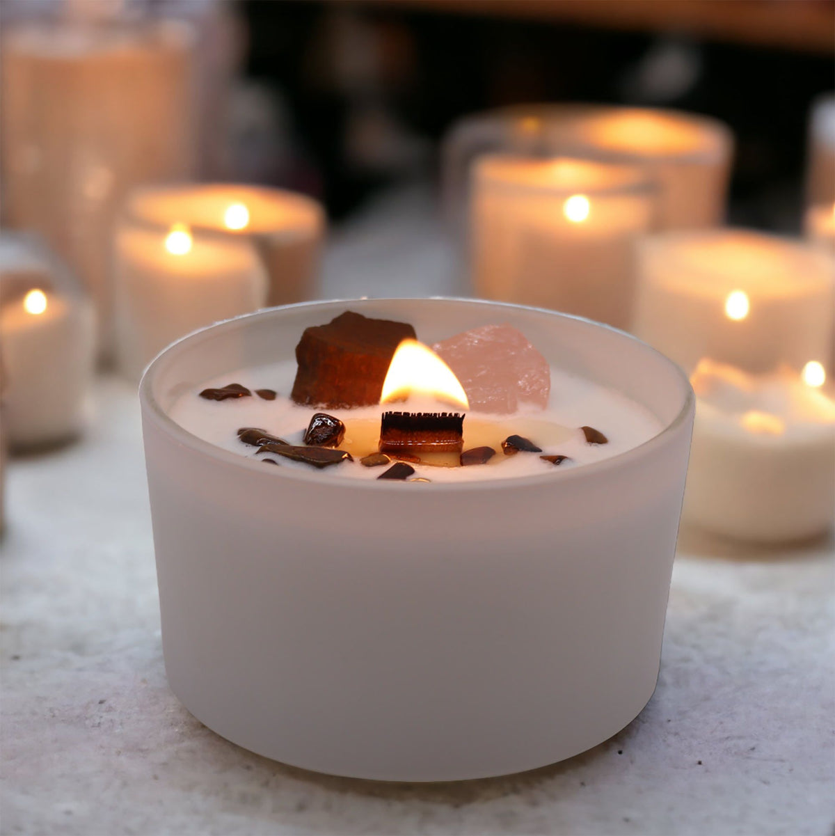 Chakra Crystal Candles - Sacred Chakra - Spiru-shop.nl