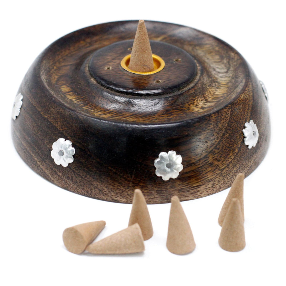 Cone & Stick Burner- Asst Design - Mango Wood - Spiru-shop.nl