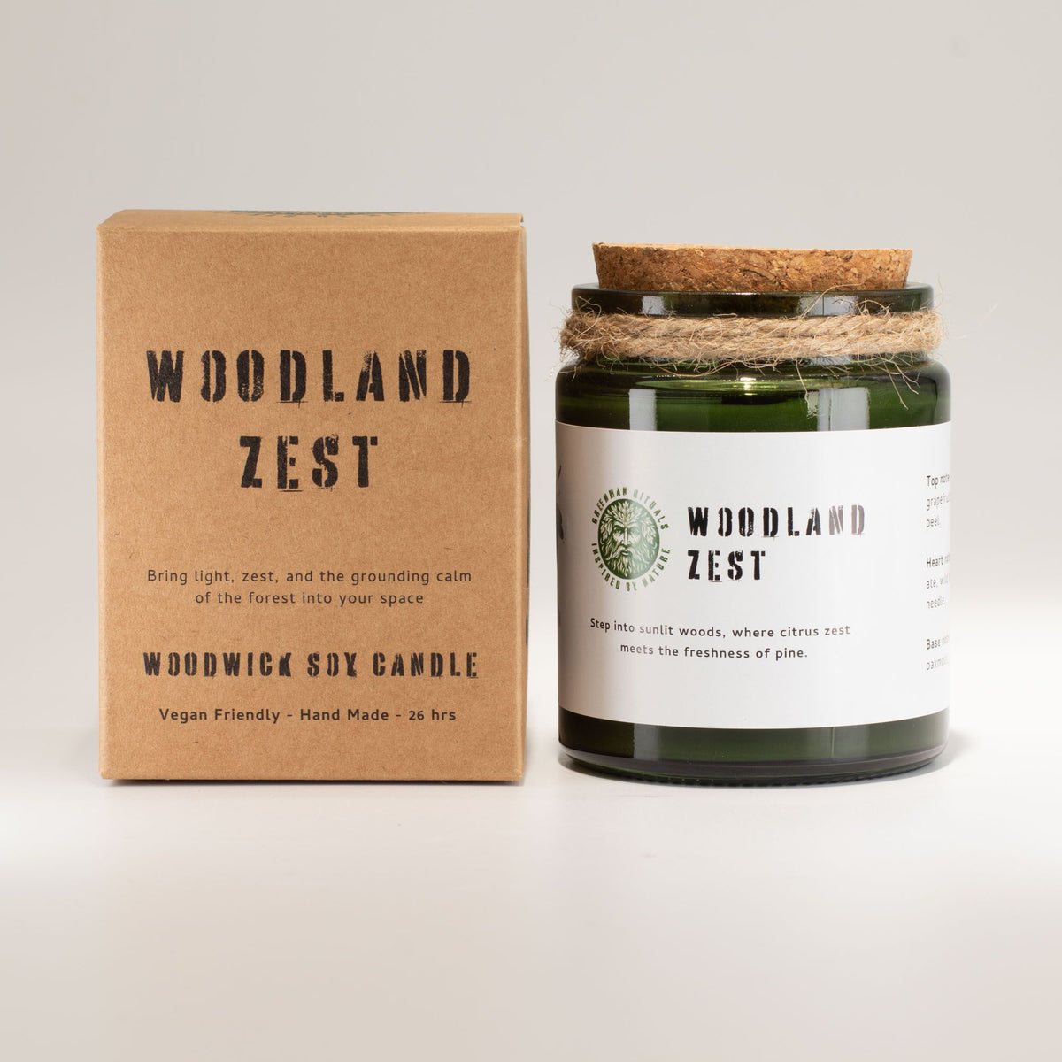 Greenman Woodwick Soy Candle - Woodland Zest - Spiru-shop.nl