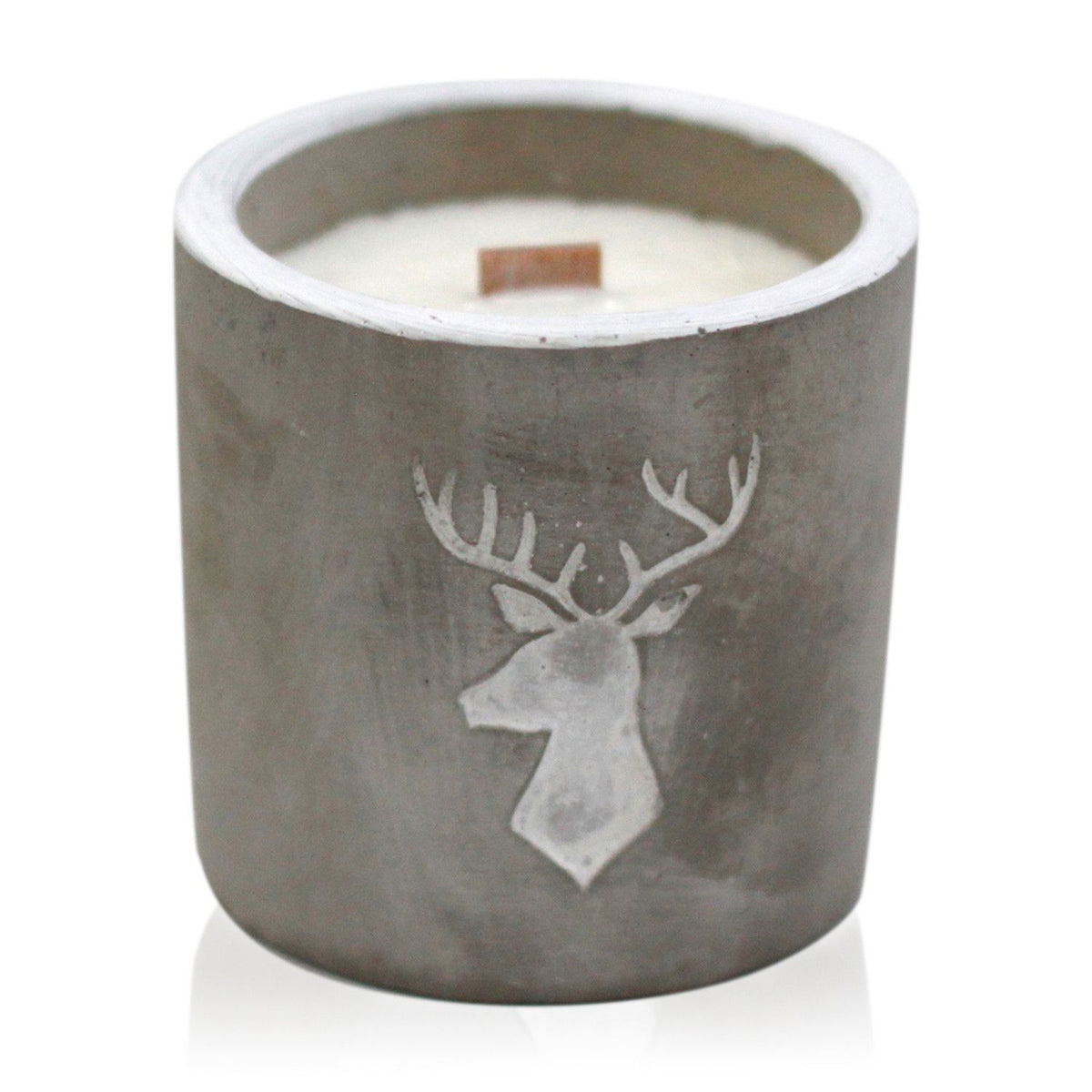 Med Concrete Soy Candle - Stag Head - Whiskey & Woodsmoke - Spiru-shop.nl