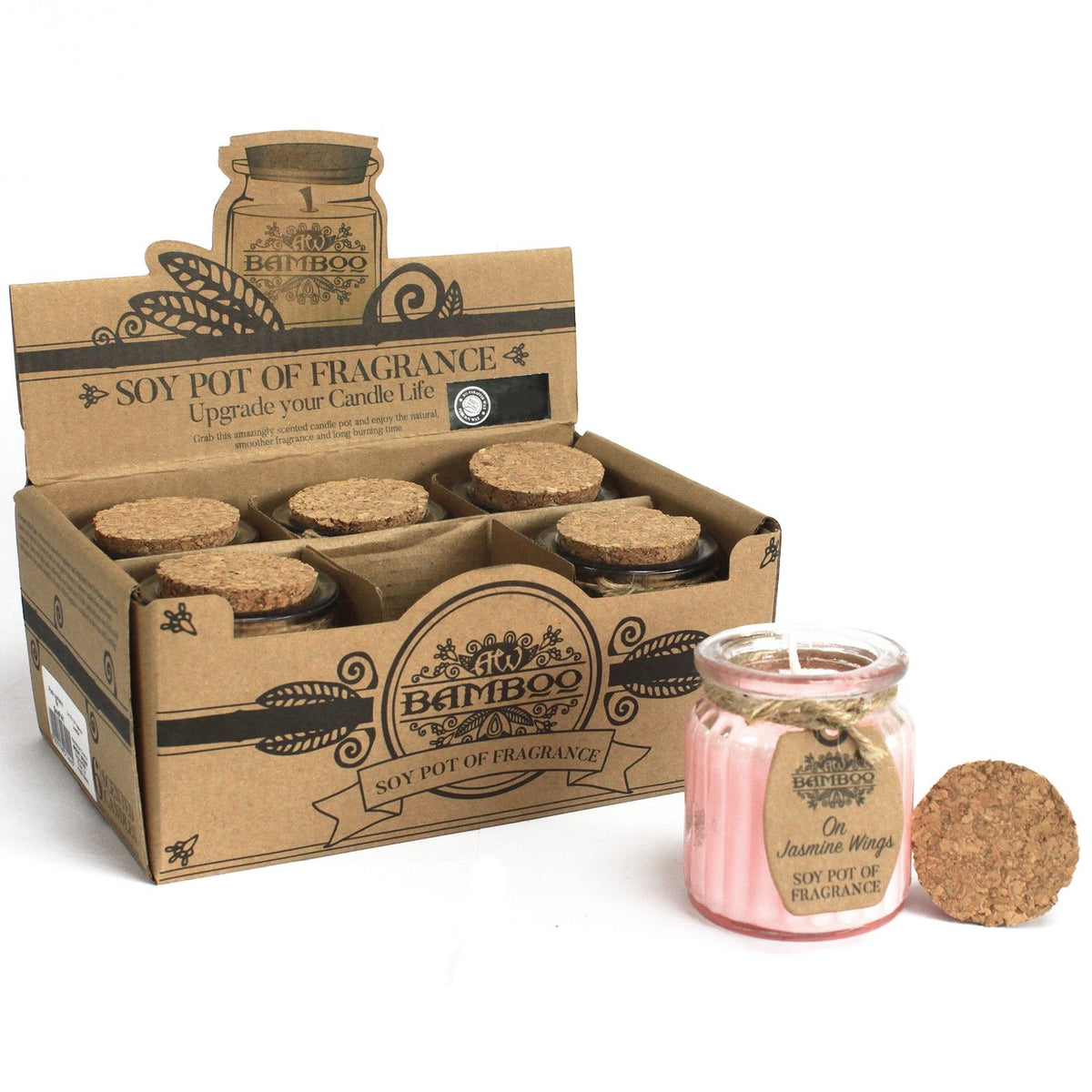 On Jasmine Wings Soy Pot of Fragrance Candle - Spiru-shop.nl