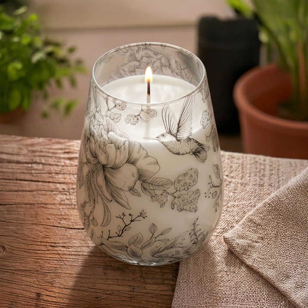 Tall Glass Jar Candles - Drawn by Flame - Spiru-shop.nl