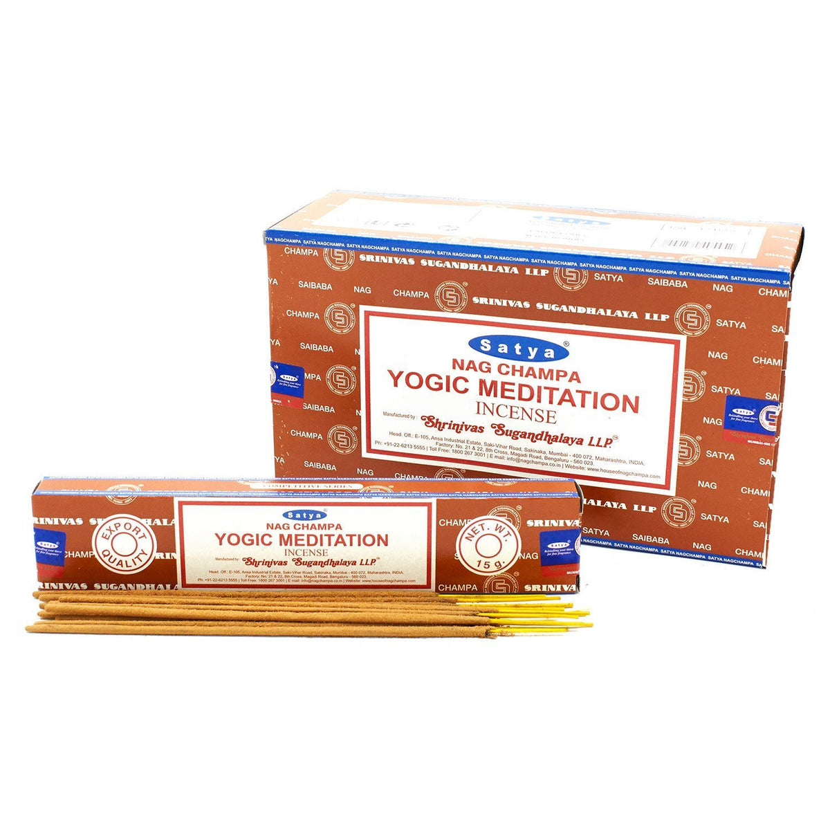 Satya Incense Sticks 15g - Yogic Meditation - Spiru-shop.nl