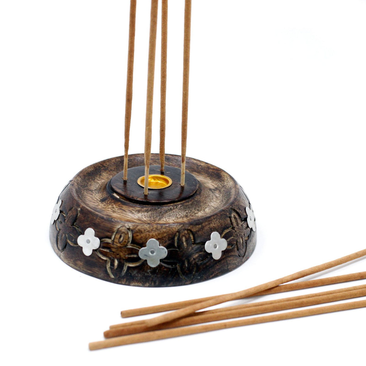 Cone & Stick Burner- Asst Design - Mango Wood - Spiru-shop.nl