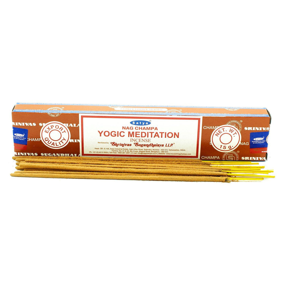 Satya Incense Sticks 15g - Yogic Meditation - Spiru-shop.nl