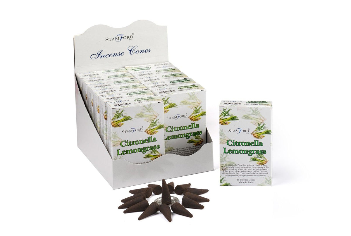 Citronella & Lemongrass Incense Cones - Spiru-shop.nl