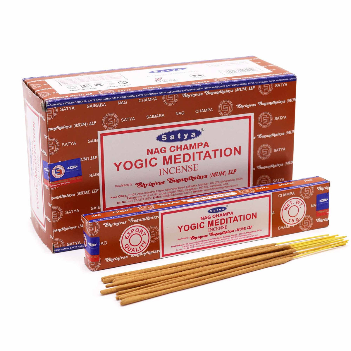 Satya Incense Sticks 15g - Yogic Meditation - Spiru-shop.nl