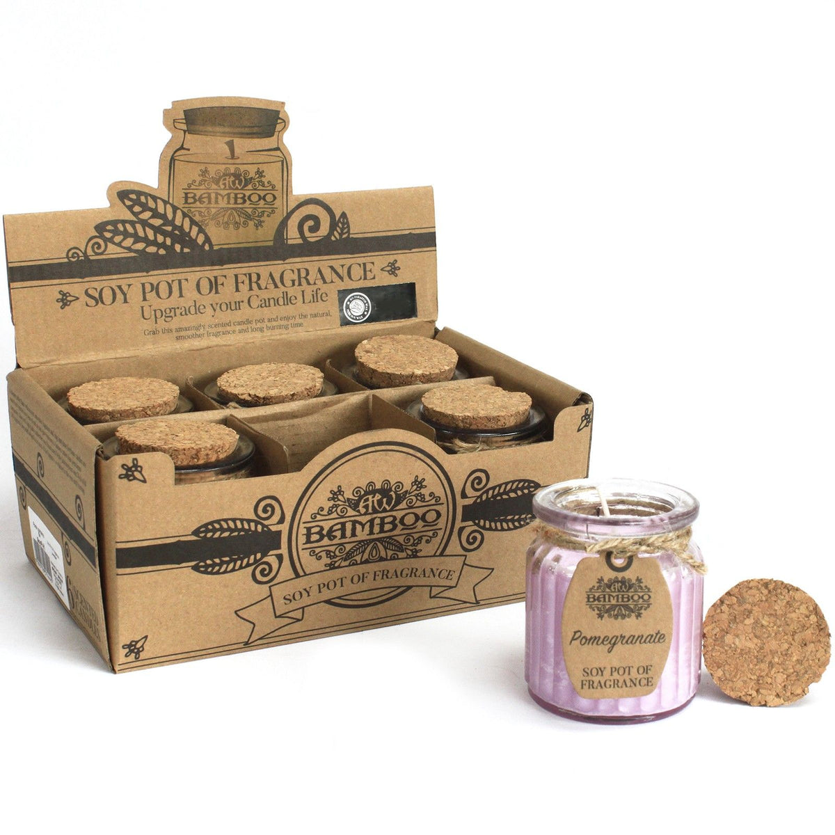 Pomegranate Soy Pot of Fragrance Candle - Spiru-shop.nl