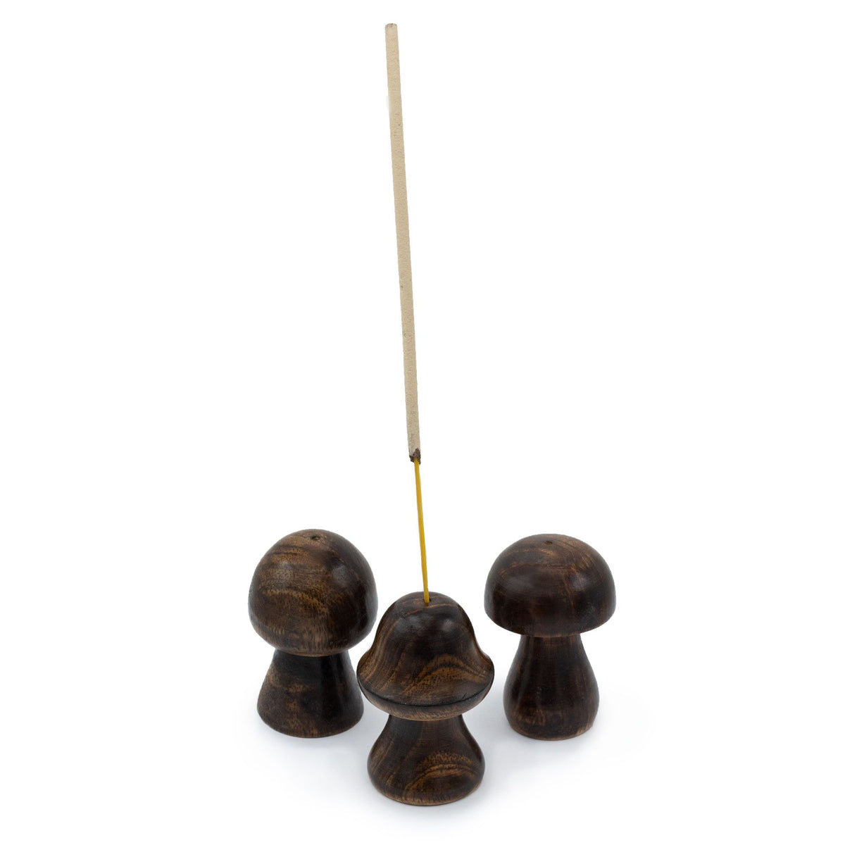 Set of 3 Mini Incense Mushrooms (8cm 7cm 6.5cm) - Spiru-shop.nl