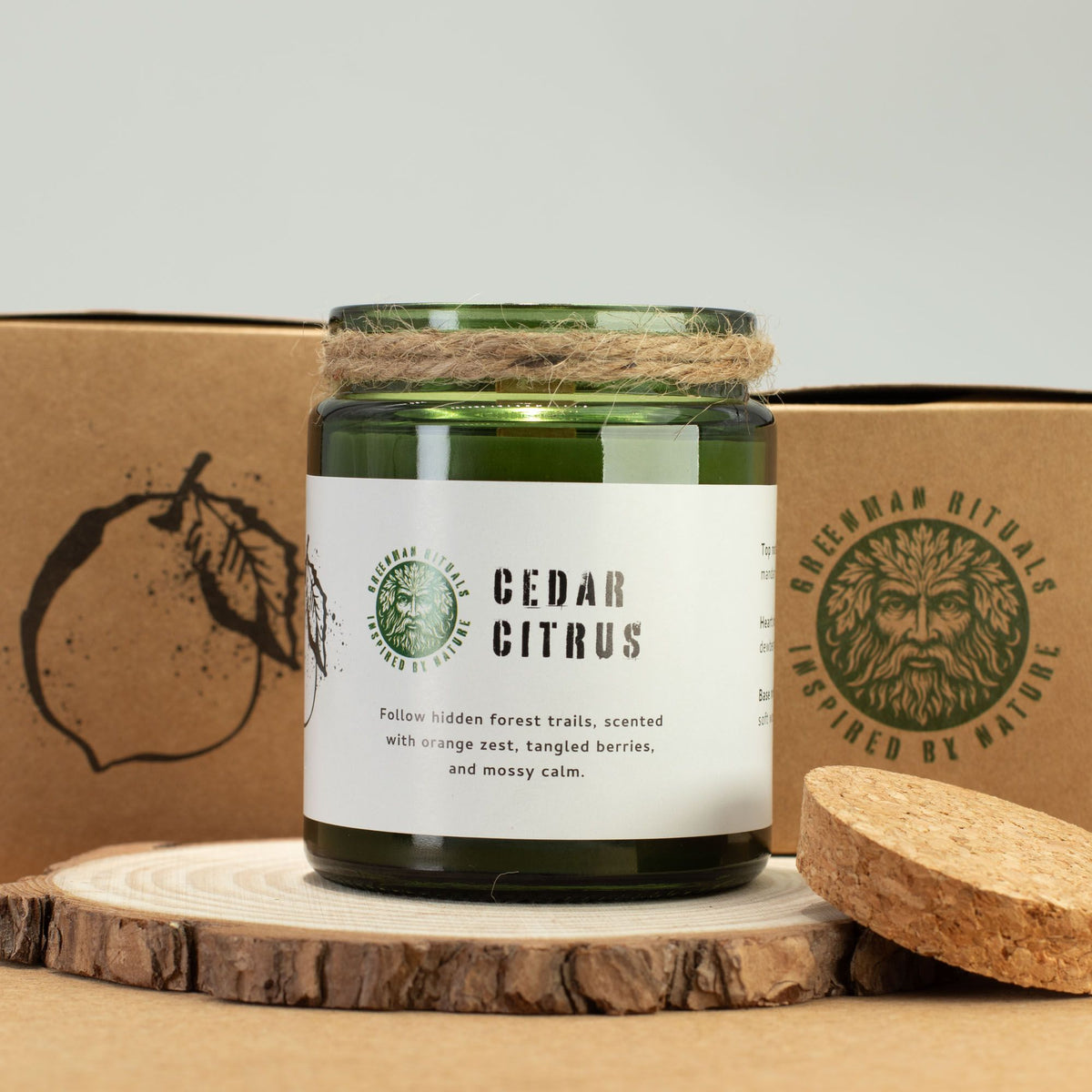 Greenman Woodwick Soy Candle - Forest Resin - Spiru-shop.nl