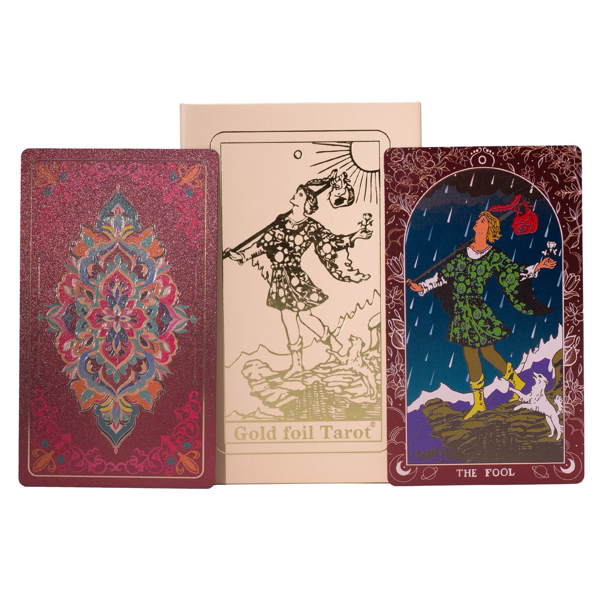 Pink Box Ruby Foil Tarot Card Gift Box Set - with booklet - Spiru-shop.nl