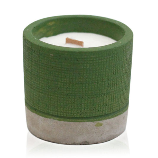 Pot Concrete Soy Candle - Green - Sea Moss & Herbs - Spiru-shop.nl