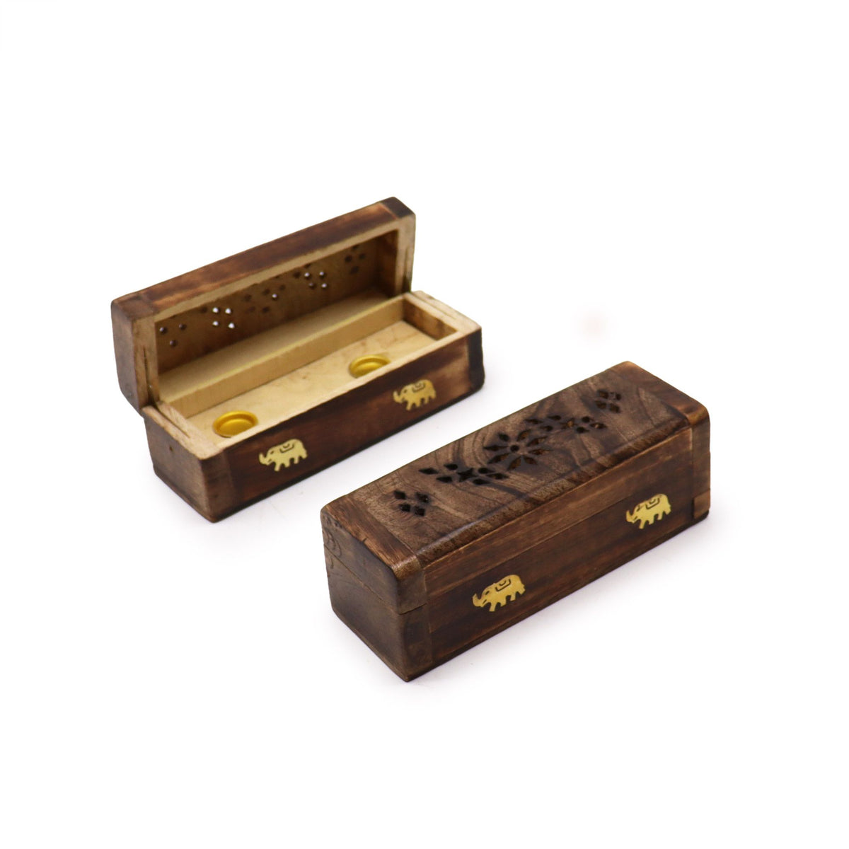 Incense Cone Smoke Box 6" - Mango Wood - Spiru-shop.nl