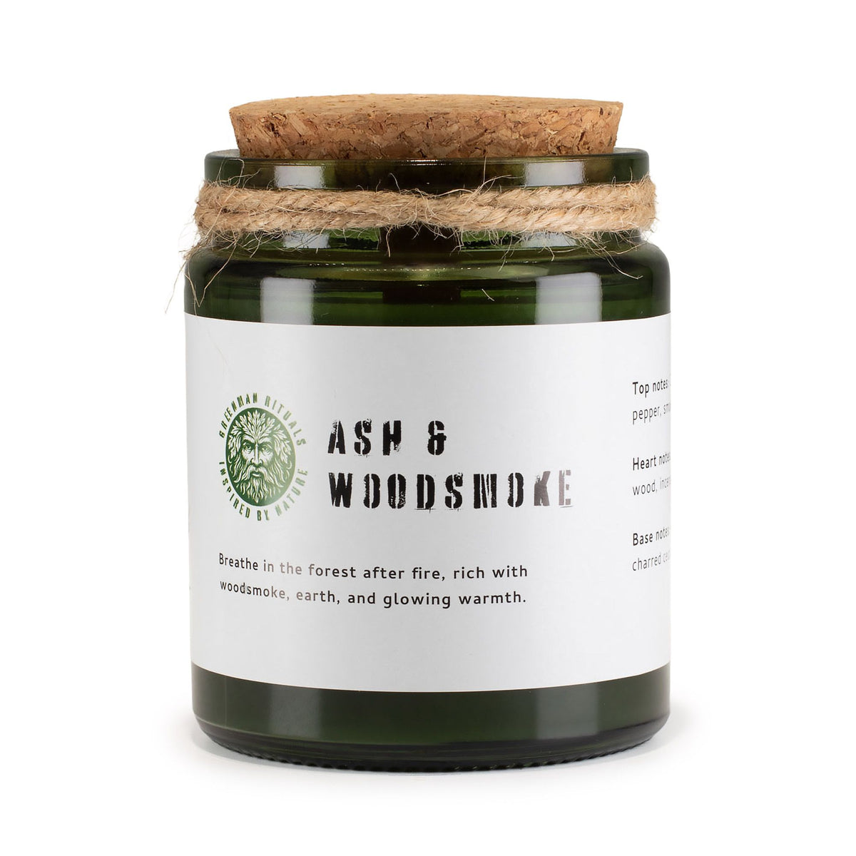 Greenman Woodwick Soy Candle - Ash & Woodsmoke - Spiru-shop.nl