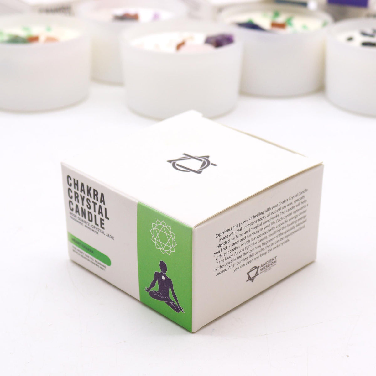 Chakra Crystal Candles - Heart Chakra - Spiru-shop.nl