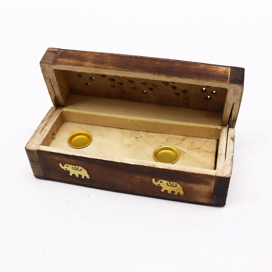 Incense Cone Smoke Box 6" - Mango Wood - Spiru-shop.nl